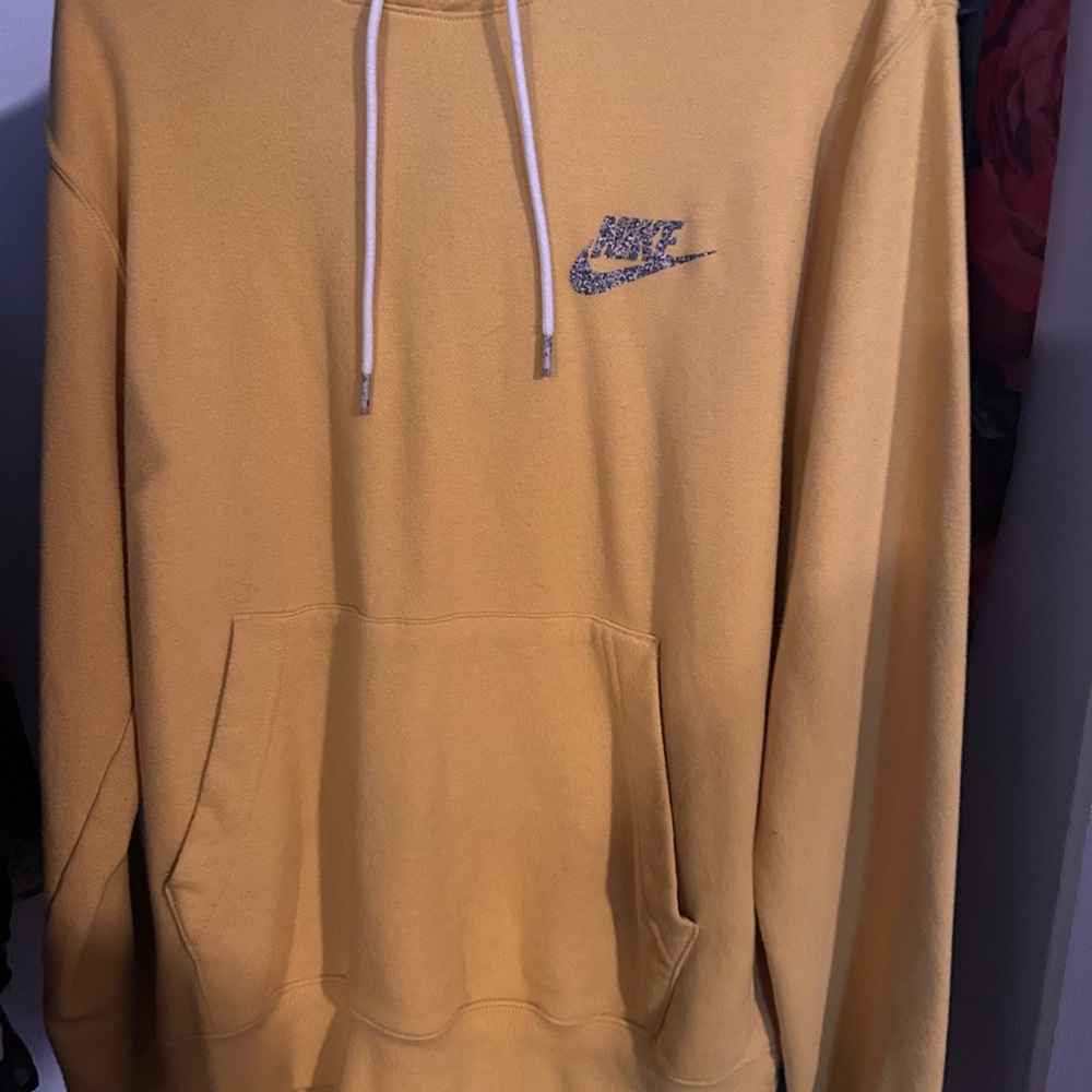Nike Yellow Sweatshirt Hoodie Classic Design